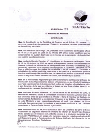Ecuadoran Environment Ministry declaration dissolving Fundación Pachamama
